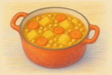 Curry de pommes de terre, carottes et pois chiches