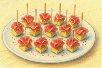 Mini-brochettes jambon de Bayonne et artichaut